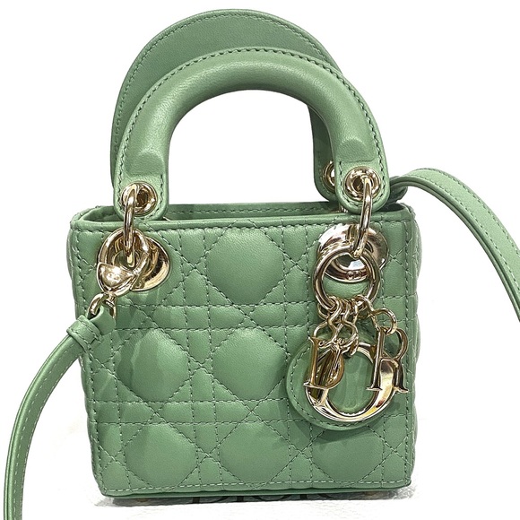 MICRO LADY DIOR BAG
Dark Mint Cannage Lambskin - Picture 8 of 17